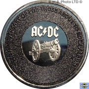 20 Cents - Elizabeth II 6th Portrait - AC/DC - For Those About to Rock, Australia, 2021 reverse image