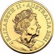 20 Cents - Elizabeth II 6th Portrait - 35th Anniversary of Animalia; Gold Plated obverse image