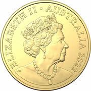 20 Cents - Elizabeth II 6th Portrait - Diary of a Wombat; Gold Plated obverse image