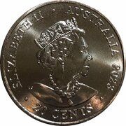 20 Cents - Elizabeth II Posthumous; 6th Portrait - AC/DC - Black Ice obverse image