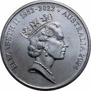 20 Cents In the name of Elizabeth II; 3rd Portrait - Platypus; Raphael Maklouf Obverse obverse image