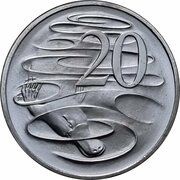 20 Cents In the name of Elizabeth II; 3rd Portrait - Platypus; Raphael Maklouf Obverse reverse image