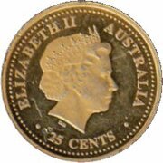 25 Cents - Elizabeth II 4th Portrait - Lunar New Year - Gold Plated obverse image
