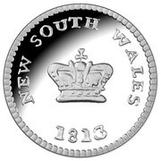 25 Cents - Elizabeth II 4th Portrait - Australian Holey Dollar and Dump, Australia, 2013 reverse image