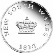 25 Cents - Elizabeth II 4th Portrait - Australian Holey Dollar and Dump, Australia, 2013 reverse image