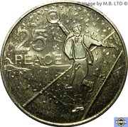 25 Cents - Elizabeth II 4th Portrait - Peace reverse image
