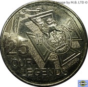 25 Cents - Elizabeth II 4th Portrait - Our Legends reverse image