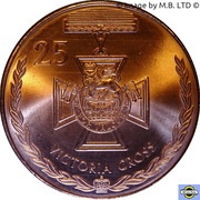 25 Cents - Elizabeth II 4th Portrait - Victoria Cross reverse image