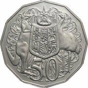 50 Cents - Elizabeth II 3rd Portrait, Australia, 1985-2019 reverse image