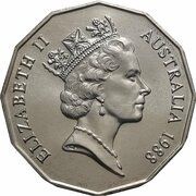 50 Cents - Elizabeth II 3rd Portrait - First Fleet Bicentenary obverse image