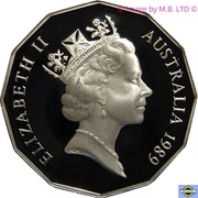 50 Cents - Elizabeth II 3rd Portrait - Masterpieces in Silver - Brisbane Commonwealth Games obverse image