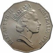 50 Cents - Elizabeth II 3rd Portrait - Year of the Family obverse image