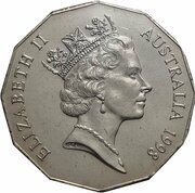 50 Cents - Elizabeth II 3rd Portrait - Bass and Flinders obverse image