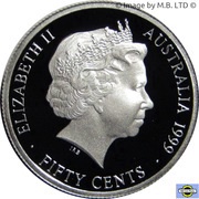 50 Cents - Elizabeth II 4th Portrait - Masterpieces in Silver - 1918 Sixpence obverse image