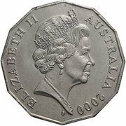 50 Cents - Elizabeth II 5th Portrait - Royal Visit obverse image