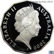 50 Cents - Elizabeth II 5th Portrait - Royal Visit - Silver Proof obverse image