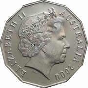 50 Cents - Elizabeth II 4th Portrait - Millennium obverse image