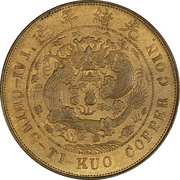 20 Cash - Guangxu With minting authority; brass, China, 1905-1906 reverse image