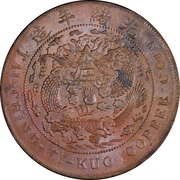 20 Cash - Guangxu Without minting authority, China, 1907 reverse image
