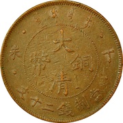 20 Cash - Guangxu Without minting authority; brass obverse image