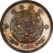 1 Jiao / ⅒ Dollar - Xuantong, China, 1910 reverse image