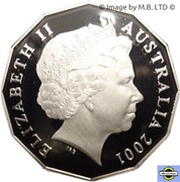 50 Cents - Elizabeth II 4th Portrait - Federation - Colourised Proof obverse image
