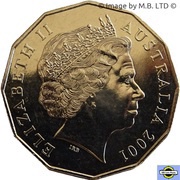 50 Cents - Elizabeth II 4th Portrait - Federation - Tasmania obverse image