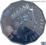 50 Cents - Elizabeth II 4th Portrait - Golden Jubilee obverse image