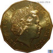 50 Cents - Elizabeth II 4th Portrait - Coronation Jubilee obverse image
