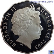 50 Cents - Elizabeth II 4th Portrait - Coronation Jubilee - Silver Proof obverse image