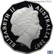 50 Cents - Elizabeth II 4th Portrait - Silver Proof obverse image