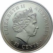 50 Cents - Elizabeth II 4th Portrait - Year of the Rooster obverse image