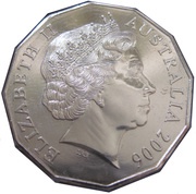 50 Cents - Elizabeth II 4th Portrait - Royal Visit obverse image