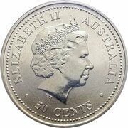 50 Cents - Elizabeth II 4th Portrait - Dame Edna Everage obverse image