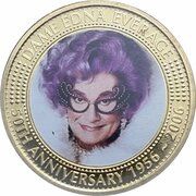 50 Cents - Elizabeth II 4th Portrait - Dame Edna Everage reverse image