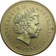 50 Cents - Elizabeth II 4th Portrait - 80th Birthday Queen Elizabeth II obverse image