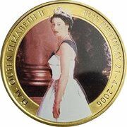 50 Cents - Elizabeth II 4th Portrait - 80th Birthday Queen Elizabeth II reverse image