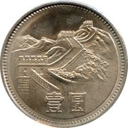 1 Yuan reverse image