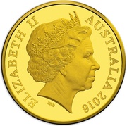 50 Cents - Elizabeth II 4th Portrait - 50th Anniversary of Decimal Currency - Gold Proof obverse image