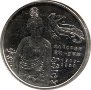 1 Yuan Dunhuang Cave, China, 2000 reverse image