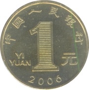1 Yuan Year of the Dog obverse image
