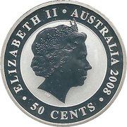 50 Cents - Elizabeth II 4th Portrait - Koala - Silver Bullion Coin obverse image