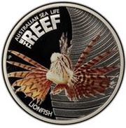 50 Cents - Elizabeth II 4th Portrait - Lionfish, Australia, 2009 reverse image