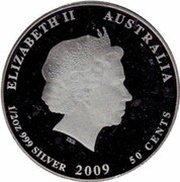 50 Cents - Elizabeth II 4th Portrait - Leafy Sea Dragon obverse image
