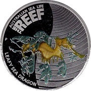 50 Cents - Elizabeth II 4th Portrait - Leafy Sea Dragon, Australia, 2009 reverse image