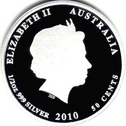 50 Cents - Elizabeth II 4th Portrait - Clownfish obverse image
