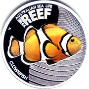 50 Cents - Elizabeth II 4th Portrait - Clownfish, Australia, 2010 reverse image