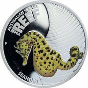 50 Cents - Elizabeth II 4th Portrait - Seahorse, Australia, 2010 reverse image