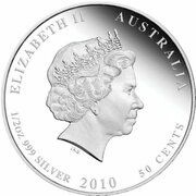 50 Cents - Elizabeth II 4th Portrait - Bush Babies - Kangaroo obverse image