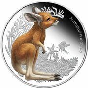 50 Cents - Elizabeth II 4th Portrait - Bush Babies - Kangaroo reverse image
